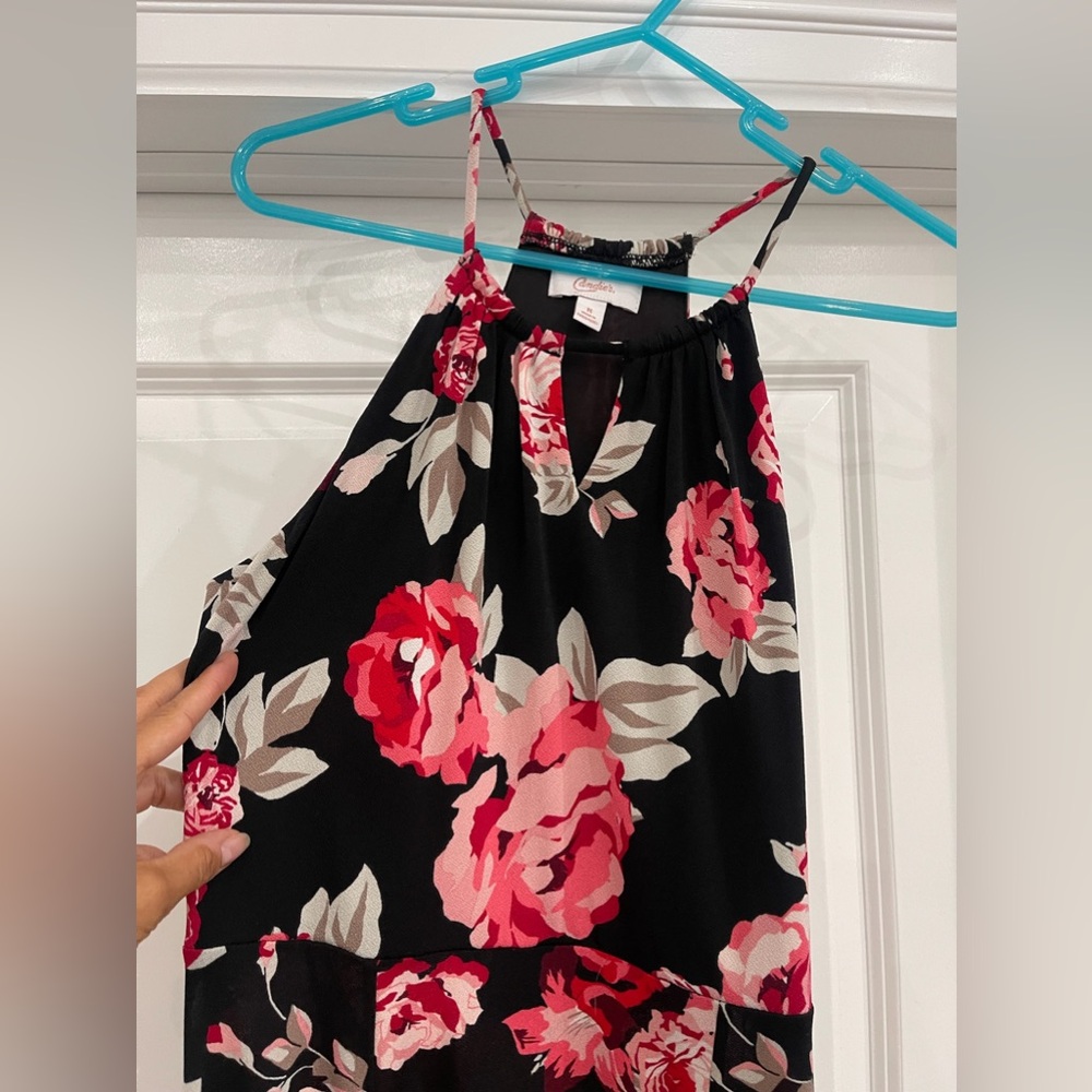 Floral Maxi Dress with Two Slits